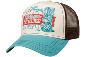 Stetson Car Club Trucker Cap Damen/Herren - Aus Baumwolle - One Size (55-60 cm) - Verstellbare Mesh Cap - Snapback mit luftigem Netzteil - Mehrfarbige Basecap - Sommer/Winter