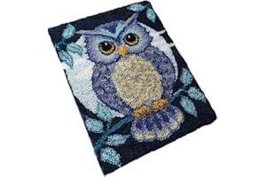 NOPEILVI Kit de Tapis à Crochet Verrouillage, Tapis kit de Tapis à Crochet DIY Choux en Crochet de Tapis de Tapis Kits de Fabrication pour Adultes Enfants 50x38cm