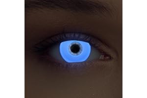 Designlenses, Deux Uv Couleur lentilles sans correction de contact blanches lumineuses lentilles de contact néon en blanc"Glowing White"