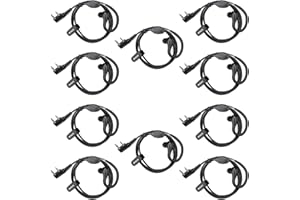 Retevis RT622 Walkie Talkie Pinganillo, Compatible RT24 RT668 RT622 Proster BF-888S UV-5R BF-88E Radio Bidireccional, 2 Pines Anticaída Auricular con un Cable Auricular(10 Piezas)