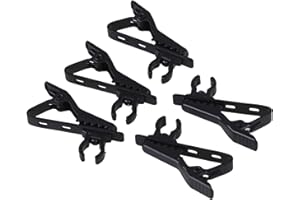 BQLZR Black Metal 6mm EY-J02A Microphone Lapel Clip For Wireless Microphone System Pack of 5