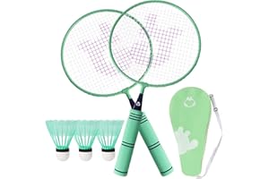 QKTYB Federball Set Kinder Ab 4 6 8 Jahr, Leicht Legierung Kinder Badminton Schläger Set FüR AnfäNger Spieler Indoor Outdoor Sportspiel Mit Tragetasche