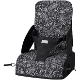 Nuby Foldable Baby Chair Booster with Pocket, 6 Months, Panda | Foldable, waterproof and easy to clean, with pocket and 3-poi