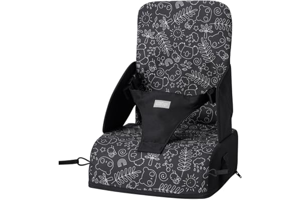 Nuby Siège Réhausseur Bébé/Enfants Portable | Pliable en Sac Compact avec Pochette de Rangement | Imperméable | Housse Amovible | Idéal pour les Repas à la Maison et en Voyage | 6+ Mois