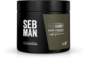 SEBASTIAN PROFESSIONAL Seb Man The Dandy Shiny Pommade with Guarana 75 ml - Seb Man The Dandy - Pomade with Light Hold