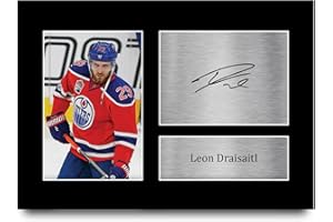 HWC Trading Leon Draisaitl Edmonton Oilers Geschenke Gedrucktes Signiertes Autogramm Foto für Eishockey Anhänger and Fans - A4