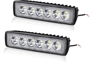 ‎UISEBRT UISEBRT LED Arbeitsscheinwerfer 12V/24V Zusatzscheinwerfer Auto Offroad Flutlicht Arbeitslicht Aluminium Druckguss IP67 für Traktor SUV UTV ATV (2 * 18W)