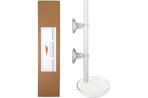 ‎GARNELEN4YOU GARNELEN4YOU® Futterrohr-Set aus Laborglas | 100% Made in Germany | Rohr und Futter-Schale für Garnelenfutter | elegant schmales Design | bruchfestes Glas statt billiges Acryl | Shrimp Feeder Tube