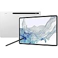 Samsung Galaxy Tab S8+ Android Tablet, 12.4" LCD Screen, 128GB Storage, S Pen Included, Qualcomm Snapdragon, All-Day Battery, Ultra Wide Camera, 5G + WiFi, Silver (UAE version)