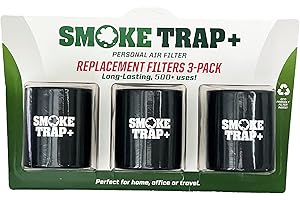 ECO Replacement Filter Cartridges For Smoke Trap - Triple Filters - Zero Plastic Waste - Maximum Air Flow - Long Lasting 500+ Exhales (3)