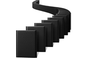 Switory 25Pcs Poly Bubble Mailers A5 Padded Envelopes Bulk Bubble Lined Wrap Polymailer Bags for Shipping Packaging Mailing Self Seal Black - 6X9+1.57"