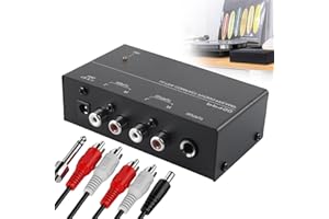 BORDEAG Phono Vorverstärker Plattenspieler, Vorverstärker Für Plattenspieler, Phono-Vorverstärker, Plattenspieler-Vorverstärker mit MM Abtast Systemen, Phono Preamp für Plattenspieler mit DC 12V Netzteil