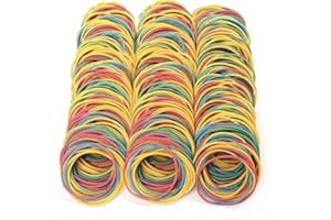 MODESH RUBBER BANDS | ELASTIC COLOURED BANDS | STRONG RUBBER BANDS for OFFICE | STRETCHABLE ELASTIC BAND for HOME SCHOOL & DIY | DURABLE ELASTIC RUBBER BANDS in ASSORTED COLOURED and SIZES | 60G