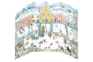 3 D Grand Xmas Village 458 x 375 mm Caltime Traditional Advent Calendar