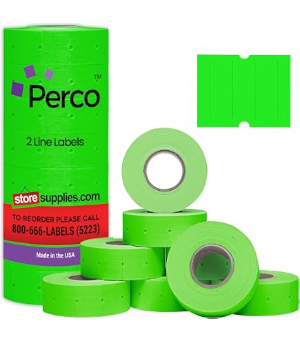 Perco Blue Pricing Labels For Monarch 1131 – 60,000 Labels With Bonus Ink Rolls - View #9