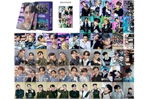 OCDSLYGB Photo Cards Kpop, 55pcs Kpop Stray Photo Cards, Mini Picture Cards, Kpop Photocards Cheap, Kids Album Cards, Card w/ Postcards Box, Stray Mini Lomo Cards Set Fans Gift, Purple, 5.7 x 8.6 cm