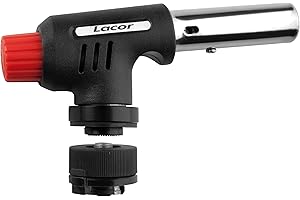 LACOR - 68974 - Cabezal Soplete de Gas Profesional + Adaptador Universal para Botellas de Gas, 1,65 kW, 120 g/h, Uso Profesional, Gratinar, Flamear, Fundir o Caramelizar Ingredientes, 15 x 4 x 8,5 cm