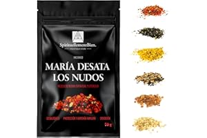 SPIRITUELLEMENTBIEN Incienso Religioso Litúrgico – Resina Eritrea en Granos Fumigación y Oraciones Sagradas, Intenciones Divinas Alternativa Incienso Barra Cono Fabricación Artesanal (María desata los Nudos, 50 gr)