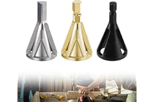 PEIYEE Herramienta Desbarbado Quitar,3 Pcs Herramienta de Biselado Externo para Desbarbado,Metal Herramienta para Quitar Rebabas Brocas,Para La EliminacióN de Fresado,Para Varios Taladros(Oro,Plata,Negro)