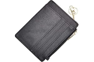 ehsbuy Porta Carte Credito Sottile Portatessere per Donna Ragazza Bimba, Portamonete con Cerniera Portachiavi, Portafoglio Donna Piccolo Pelle