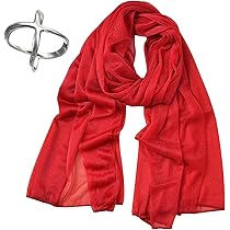 WZTP Foulards Femme Mousseline De Soie étole Pour Élégant Longue Écharpe De Plage Echarpes 180 * 120cm Rouge