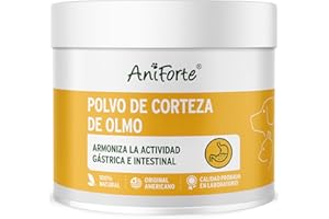 AniForte Polvo de Corteza de Olmo Rojo 100g. Producto Natural para Perros y Gatos. Ayuda al Equilibrio de la Flora Intestinal. Bienestar para el Sistema Gastrointestinal con Gran Aporte de Vitaminas