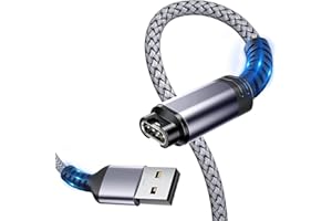 ACAGET Watch Charger Cable for Garmin Watch, 1.2m Nylon Charging Cable for Fenix 7 7S 7X 6 6S 6X Pro 5 5s Forerunner 245 45 Vívoactive 3 4 4S Approach S60 S10 S40 Venu Sq 2 Instinct Quatix 5 6Sapphire