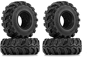 INJORA 1.0" Tires-58 * 23mm S5 Mud Paw Tires for 1/24 1/18 RC Crawler SCX24 TRX4M Ascent18 (T1023)