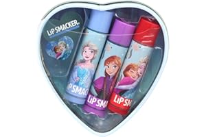 Lip Smacker Frozen, Heart Shape Tin Set, Set 3 Burrocacao per Bambine e Ragazze a Tema Frozen, Edizione Regalo 2025