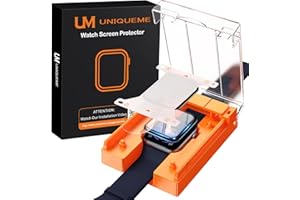 UniqueMe for Apple Watch Series 9/8/7 Screen Protector 45mm - 2 Pack [Strong Asorption] [Ceramic Film Not Glass] Bubble-Free Anti-Scratch HD Clear Cover Soft Film iWatch Easy Installation