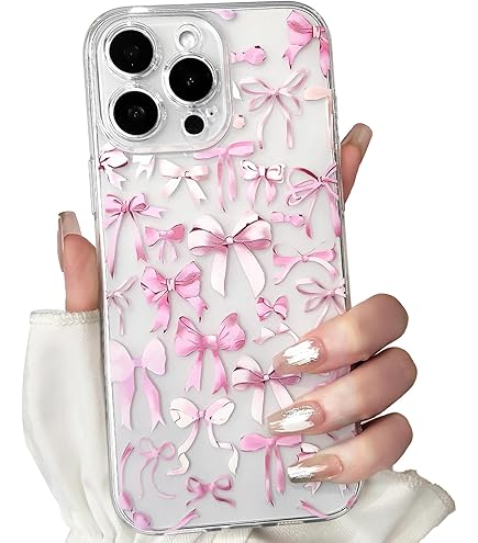 IPhone 16 Pro Shockproof Ribbon Bowknot Clear PC Case For IPhone 16 Pro, Beige - View #6