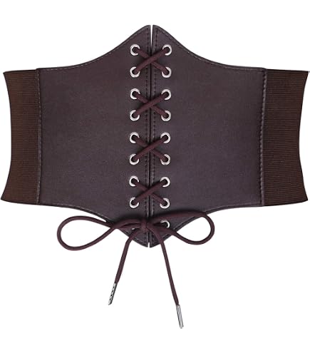 Corset Femme Bustier Dentelle Rétro Gothique Steampunk – Ceinture Élastique Large Perles & Lacets, Ventre Plat, Grande Taille, Idéal Halloween, Mariage, Soirée Victorienne