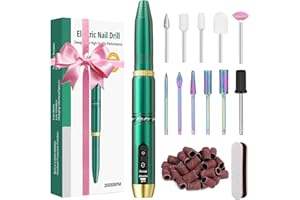 Subay Eelectic Nail Files, Rechargeable Electric Nail Drill Cordless , Portable Nail Drill Efile Kit for Acrylic Gel Nails Home Salon Use, Green