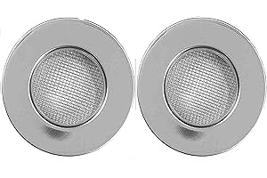 GRIDS LONDON LTD 2 Sink Strainer Bath Kitchen Basin Plughole Filter Hair Trap Stainless Catcher Mesh Plug Bathroom Metal Strainers
