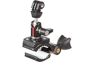 iSHOXS Cobra Pro | Support de vélo en Aluminium pour GoPro Hero 11, 10, 9, Session, DJI Osmo, Apexcam, Akaso & caméras d'action compatibles | Plage de Serrage 15-50 mm | Stable & Flexible