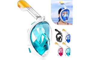 ‎HINATAA HINATAA Schnorchelmaske, 180° Vollgesicht, Tauchmaske, freies Atmen, Anti-Beschlag- und Anti-Leck-Technologie mit verstellbaren Kopfbändern für Erwachsene, Jugendliche, Kinder