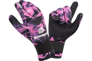 ‎SUMMSHALL Summshall Neoprenhandschuhe 3mm Neopren Handschuhe für Damen Herren Thermisch Anti-Rutsch Wärmender Tauchhandschuhe mit elastischem Handgelenk zum Tauchen, Surfen, Schnorcheln