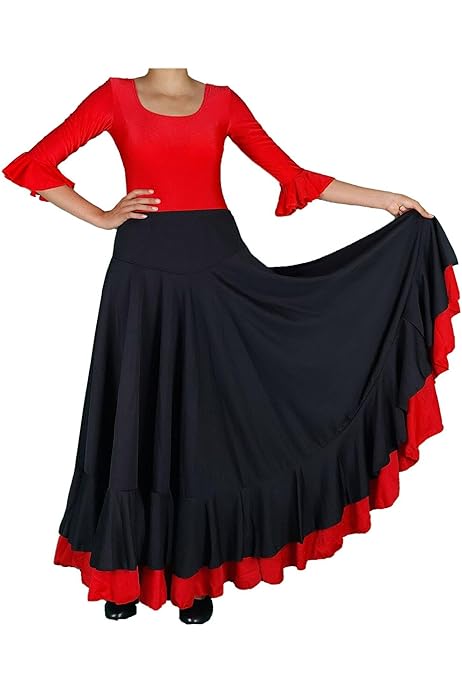 Jupe Bleu Marine Fille JEATHA Robe De Danse Latine Charleston