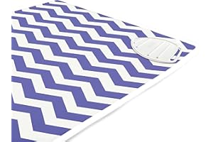 ENCASA XO Encasa Homes Tapis de Repassage (120 x 70 cm) avec Rembourrage de 3 mm & Repose-Fer Silicone pour Le Repassage à la Vapeur sur la Table ou Le lit - Couverture résistante à la Chaleur- Zig Zag Peri