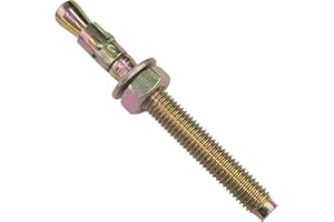 AERZETIX - Set di 10 - Bulloni di ancoraggio di colpire Ø10x100mm - prigioniero di ancoraggio per calcestruzzo/mattone/pietra - bullone ad espansione - acciaio ottone - C46666