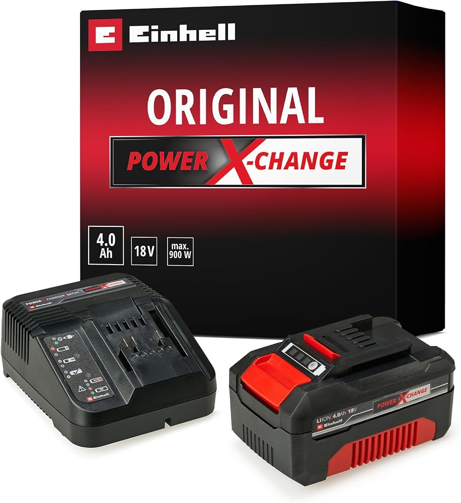 Einhell Orijinal Başlangıç Seti 4,0 Ah PXC 4512042 | 18 V | 900 W | akü + 3A şarj cihazı | 75 dak. şarj süresi | PXC | Li-ion | şarj yönetimi | LED gösterge