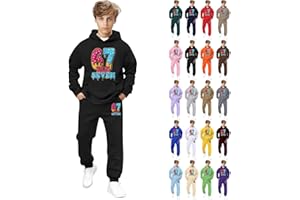 GENERIC 67 Boys Tracksuit - Jumper and Pants 2PCS Kids Tracksuit 67 Meme Long Sleeve T Shirt Hoodies & Trousers Suit Youth Six Seven Winter 6 7 Meme Long Sleeve Tops Hooded Sweatshirts and Pants Sets UK