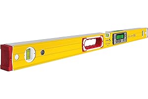 STABILA Niveau à bulle électronique TECH 196 DL - Niveau à bulle numérique étanche à l'eau et à la poussière selon IP 67-2 écrans numériques - Sans calibration - Avec sac - 100 cm