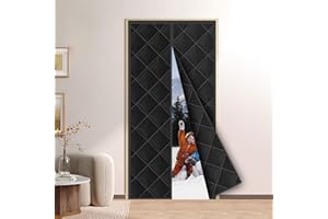BIAOQINBO Rideau de protection thermique magnétique pour portes - Rideau de porte thermique contre le froid et la chaleur - Protection contre le froid - Isolation phonique - Imperméable - Coupe-vent -