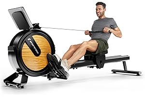 Sportstech PROwer Rameur d’Appartement – 32 Niveaux, Résistance Magnétique, Écran LED, Silencieux, Rail Double, Bluetooth, Support Tablette, Rangement Vertical, Entraînement Complet