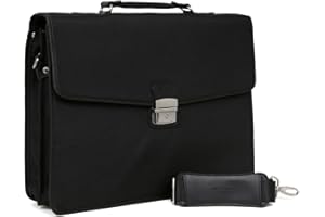 Hexagona - Cartable - Compatible Format A4 et téléphone Portable - pour Homme - Collection Worker - Noir