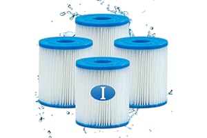 woejgo Filterkartuschen Pool größe 1 für Bestway, Typ I Poolfilter Kartusch Filterpatronen, Spa Filterkartusche Ersatz für Schwimmbecken, 4 Stück