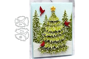 SZNILINDM Christmas Crystal Tree Metal Die Cuts,Merry Christmas Star Tree Cutting Dies Cut Stencils DIY Scrapbooking Decorative Embossing Paper Scrapbooking Card Making