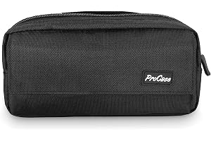 ProCase Pencil Case, Big Capacity Pen Holder Bag Pouch College School Supplies Stationery Storage Office Desk Organizer with Zipper for Student Teen Girl Boy Adult