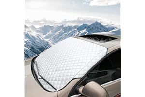 ELVYNIA Car Windshield Cover for Winter - Heavy Duty Ultra Thick Protective Windscreen Cover | Summer and Winter Windscreen Covers for Frost | Wind Screen Protector for Car | Snow Cover (190 X 94 CM)
